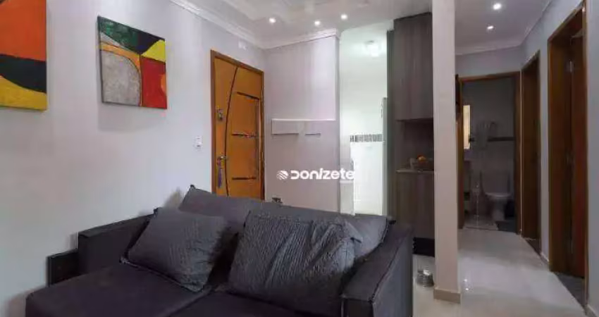 Apartamento com 2 dormitórios à venda, 47 m² por r$ 389.000,00 - paraíso - santo andré/sp