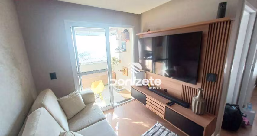 Apartamento com 2 dormitórios à venda, 52 m² por r$ 510.000,00 - vila scarpelli - santo andré/sp