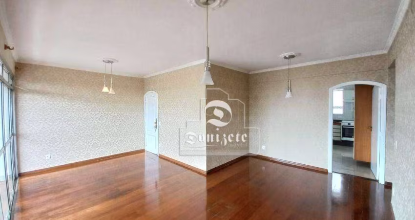 Apartamento com 3 dormitórios para alugar, 141 m² por R$ 3.982,09/mês - Campestre - Santo André/SP