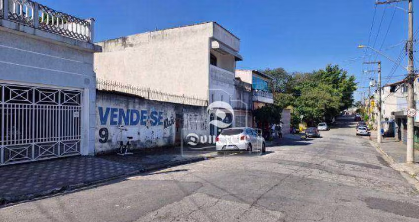 Terreno à venda, 300 m² por R$ 550.000,00 - Vila Palmares - Santo André/SP