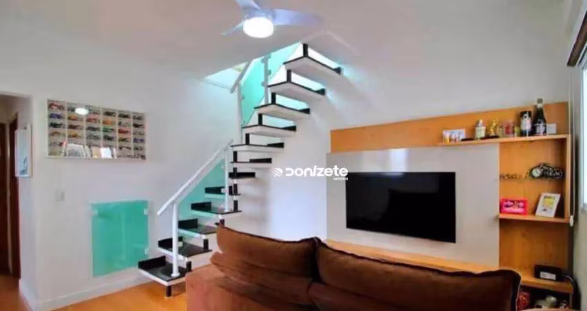 Cobertura com 2 dormitórios à venda, 88 m² por r$ 410.000,00 - vila tibiriçá - santo andré/sp