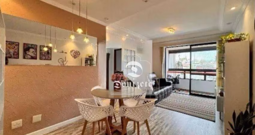 Apartamento com 2 dormitórios à venda, 82 m² por r$ 590.000,00 - vila valparaíso - santo andré/sp