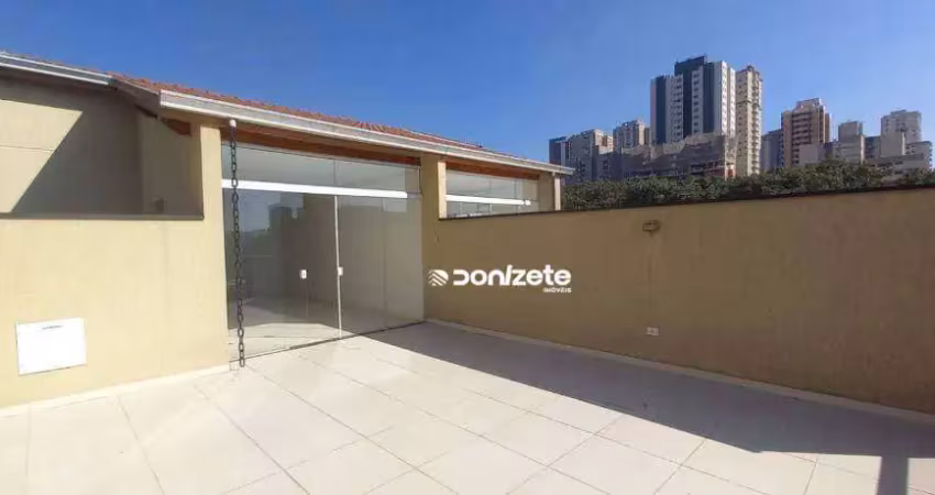 Cobertura com 2 dormitórios à venda, 125 m² por r$ 610.000,00 - jardim - santo andré/sp