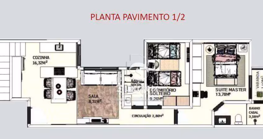 Apartamento com 2 dormitórios à venda, 67 m² por R$ 595.000,00 - Vila Assunção - Santo André/SP