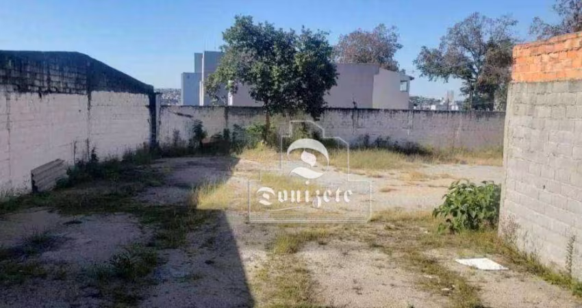 Terreno para alugar, 648 m² por R$ 8.752,29/mês - Jardim Utinga - Santo André/SP