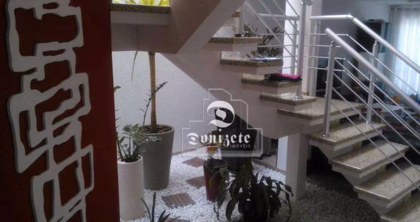 Sobrado com 3 dormitórios, 238 m² - venda por R$ 1.390.000,00 ou aluguel por R$ 6.640,01/mês - Vila Scarpelli - Santo André/SP