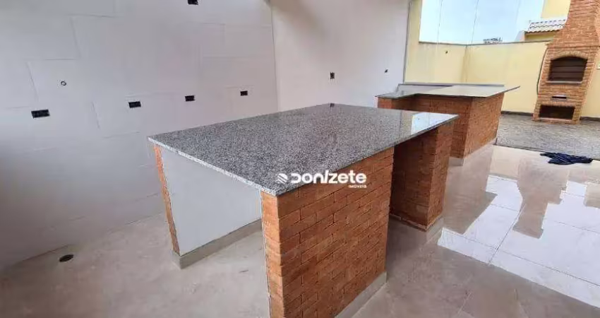 Cobertura com 2 dormitórios, 103 m² - venda por r$ 630.000,00 ou aluguel por r$ 4.769,16/mês - campestre - santo andré/sp