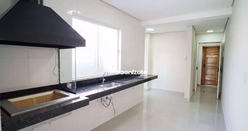 Cobertura com elevador e área gourmet com 3 dormitórios à venda, 130 m² por r$ 720.000 - utinga - santo andré/sp