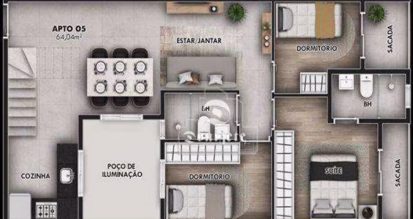 Cobertura com 3 dormitórios à venda, 121 m² por R$ 849.999,99 - Jardim Bela Vista - Santo André/SP
