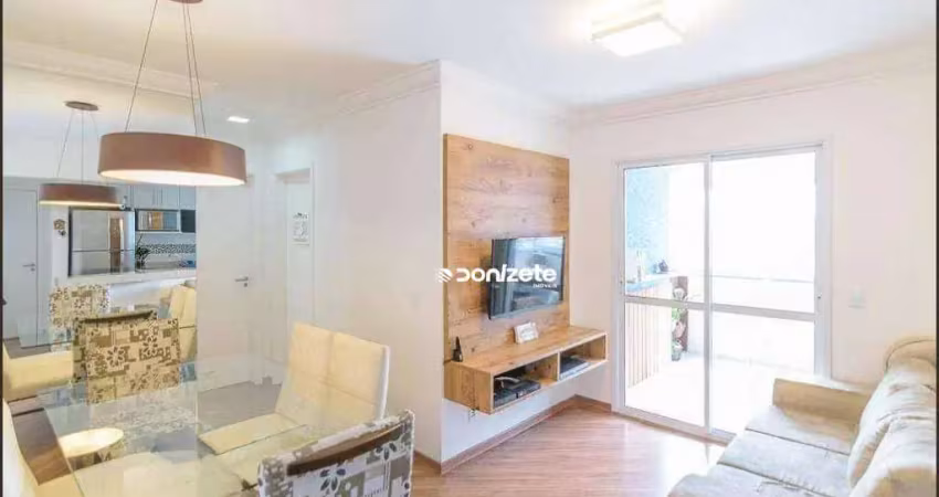 Apartamento com 2 dormitórios à venda, 60 m² por r$ 558.500,00 - vila valparaíso - santo andré/sp