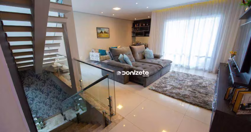 Sobrado com 4 dormitórios à venda, 375 m² por r$ 2.200.000,00 - vila homero thon - santo andré/sp