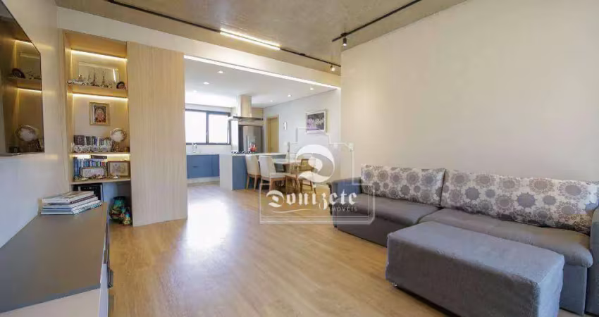 Apartamento com 2 dormitórios à venda, 90 m² por r$ 1.500.000,00 - jardim - santo andré/sp