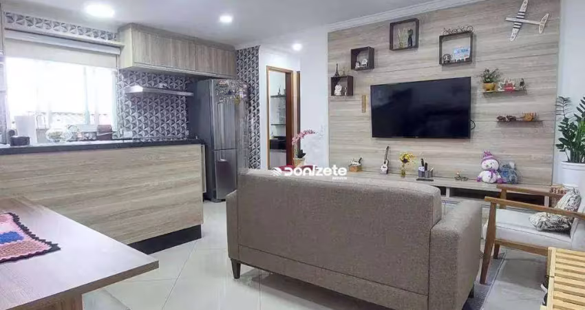 Cobertura com 2 dormitórios à venda, 120 m² por r$ 645.000,00 - vila scarpelli - santo andré/sp