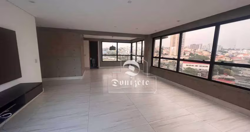 Apartamento com 3 dormitórios, 190 m² - venda por r$ 3.000.000,00 ou aluguel por r$ 19.041,58/mês - jardim - santo andré/sp