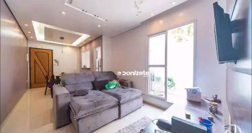 Apartamento com 2 dormitórios para alugar, 92 m² por r$ 3.707,00/mês - vila alzira - santo andré/sp