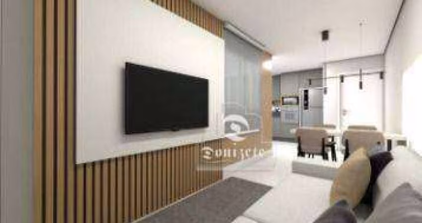 Apartamento com 2 dormitórios à venda, 58 m² por R$ 354.999,90 - Vila Camilópolis - Santo André/SP