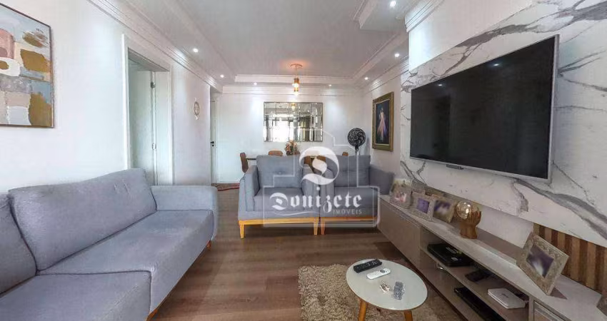 Apartamento com 3 dorms. 3suítes e Varanda Gourmet  andar alto à venda, 108 m² por R$ 1.350.000 - Vila Gilda - Santo André/SP