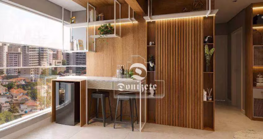 Apartamento com 2 dormitórios à venda, 56 m² por R$ 499.000,00 - Vila Alzira - Santo André/SP