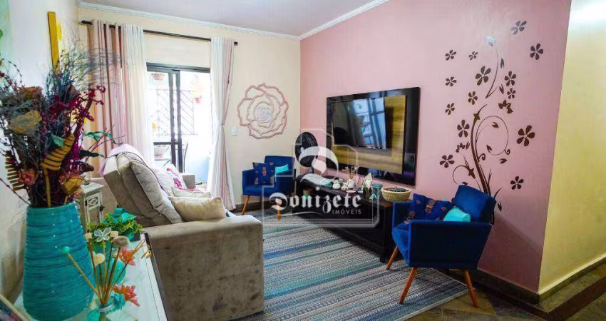 Apartamento com 3 dormitórios à venda, 84 m² por R$ 450.000,00 - Vila Homero Thon - Santo André/SP