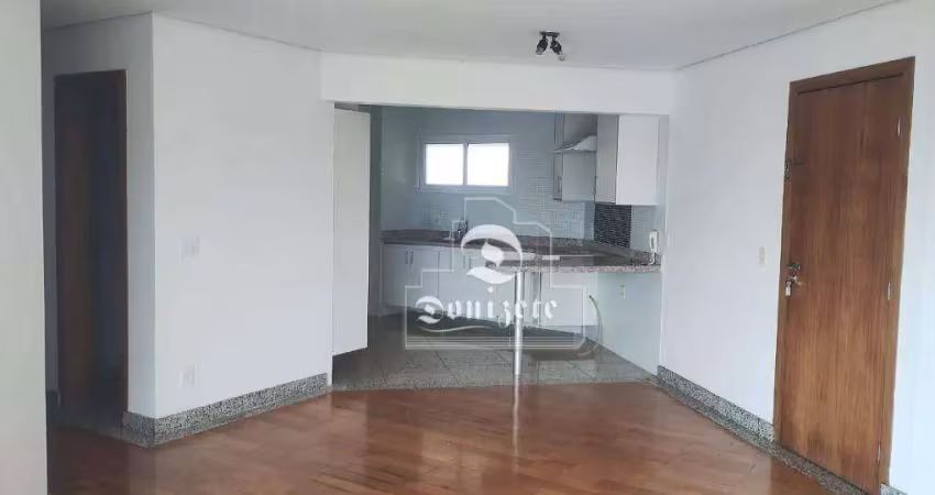 Apartamento com 3 dormitórios para alugar, 91 m² por r$ 4.990,00/mês - jardim - santo andré/sp
