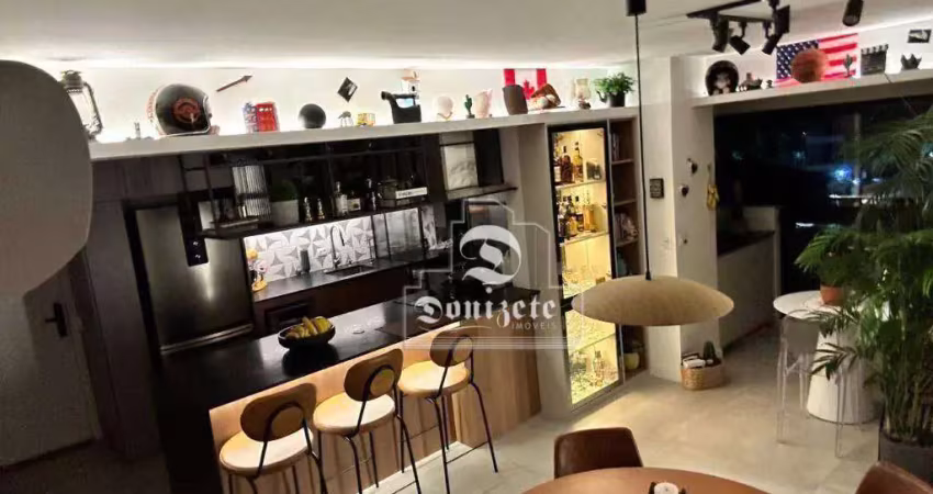 Apartamento com 2 dormitórios, 82 m² - venda por r$ 977.000,00 ou aluguel por r$ 8.357,58/mês - jardim - santo andré/sp