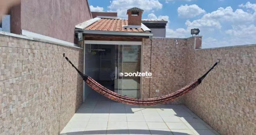 Cobertura com 2 dormitórios à venda, 80 m² por r$ 430.000,00 - vila linda - santo andré/sp