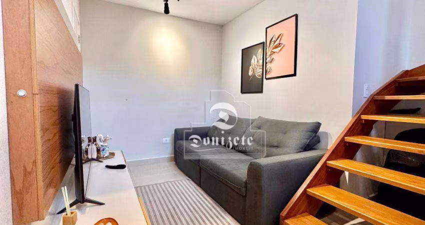 Apartamento Duplex com 1 dormitório à venda, 55 m² por R$ 370.000,00 - Parque das Nações - Santo André/SP