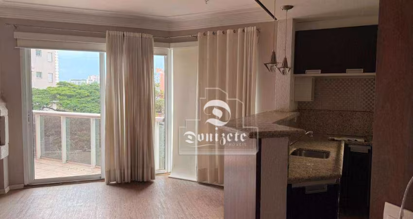Apartamento Duplex com 1 dormitório para alugar, 104 m² por R$ 6.199,50/mês - Jardim - Santo André/SP