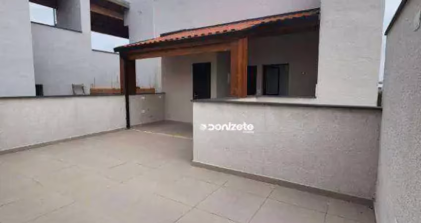 Cobertura com 2 dormitórios, 86 m² - venda por r$ 600.000,00 ou aluguel por r$ 2.830,00/mês - vila scarpelli - santo andré/sp