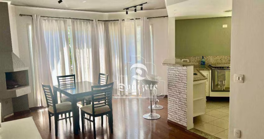 Apartamento Duplex com 1 dormitório, 86 m² - venda por R$ 900.000,00 ou aluguel por R$ 5.300,09/mês - Jardim - Santo André/SP