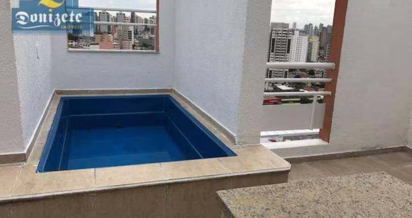 Cobertura com 3 dormitórios para alugar, 118 m² por R$ 4.807,42/mês - Casa Branca - Santo André/SP