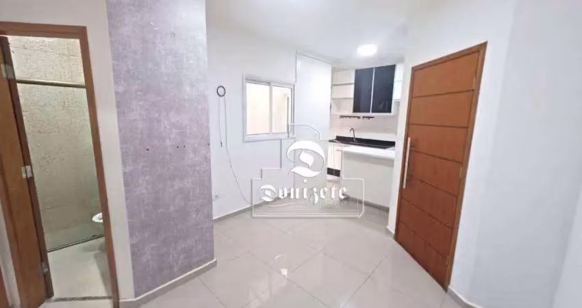 Apartamento com 2 dormitórios para alugar, 43 m² por r$ 2.595,00/mês - campestre - santo andré/sp