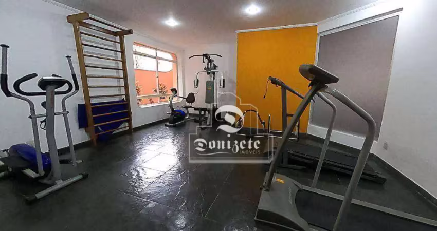 Apartamento com 3 dormitórios para alugar, 125 m² por r$ 4.200,00/mês - jardim - santo andré/sp