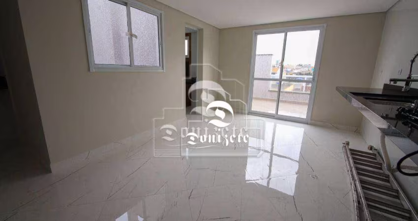 Cobertura com 2 dormitórios à venda, 124 m² por r$ 599.999,90 - vila linda - santo andré/sp