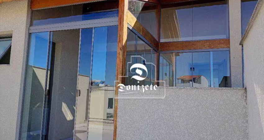 Cobertura com 2 dormitórios à venda, 63 m² por r$ 440.000,00 - jardim progresso - santo andré/sp