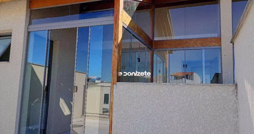Cobertura com 2 dormitórios à venda, 63 m² por r$ 440.000,00 - jardim progresso - santo andré/sp