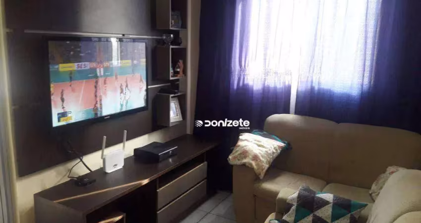 Apartamento com 2 dormitórios à venda, 45 m² por r$ 220.000,00 - parque das nações - santo andré/sp