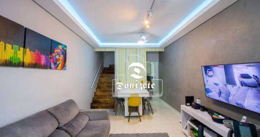 Sobrado com 3 dormitórios à venda, 126 m² por r$ 636.999,90 - vila linda - santo andré/sp