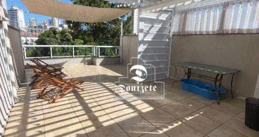 Cobertura com 3 dormitórios à venda, 160 m² por r$ 595.000,00 - casa branca - santo andré/sp
