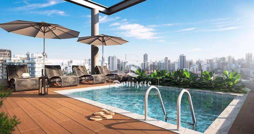 Studio com 1 dormitório à venda, 31 m² por r$ 349.000,00 - jardim - santo andré/sp