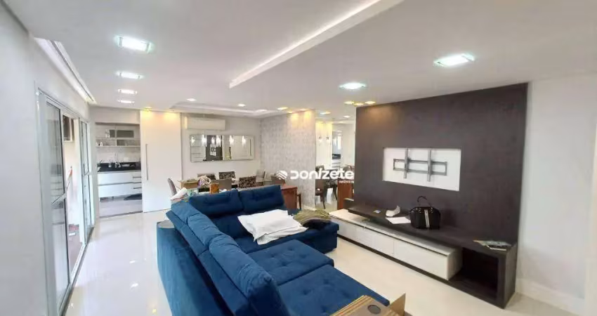 Apartamento com 2 dormitórios para alugar, 124 m² por r$ 6.546,00/mês - jardim - santo andré/sp