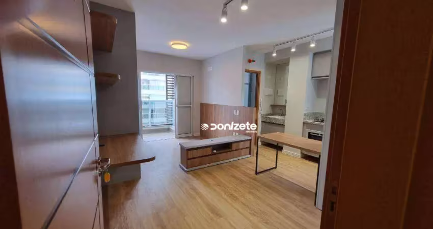 Apartamento com 1 dormitório, 29 m² - venda por r$ 520.000,00 ou aluguel por r$ 3.985,00/mês - jardim - santo andré/sp