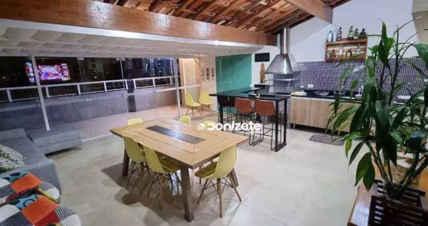 Cobertura com 3 dormitórios à venda, 140 m² por r$ 793.000,00 - vila valparaíso - santo andré/sp