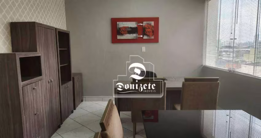 Sala, 78 m² - venda por r$ 420.000,00 ou aluguel por r$ 3.226,00/mês - centro - santo andré/sp