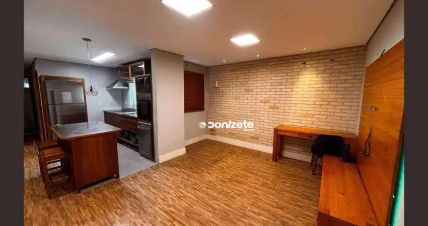 Cobertura com 1 dormitório, 120 m² - venda por r$ 510.000,00 ou aluguel por r$ 2.885,00/mês - vila pires - santo andré/sp
