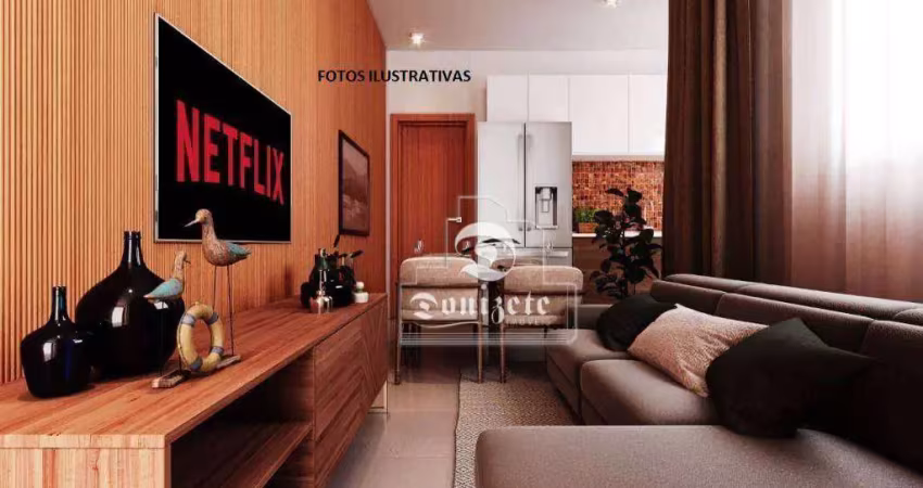 Apartamento com 2 dormitórios à venda, 46 m² por r$ 389.900,00 - campestre - santo andré/sp