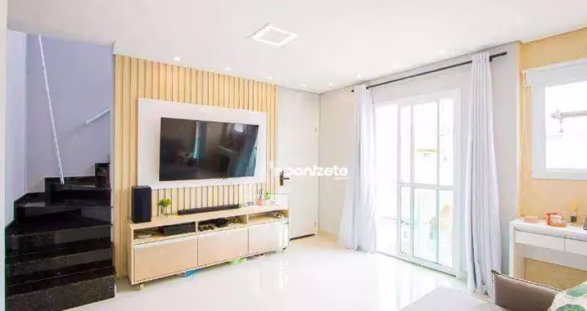 Cobertura com 2 dormitórios à venda, 100 m² por r$ 568.000,00 - vila pires - santo andré/sp