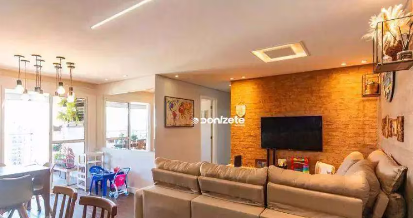 Apartamento com 3 dormitórios à venda, 86 m² por r$ 810.000,00 - vila valparaíso - santo andré/sp