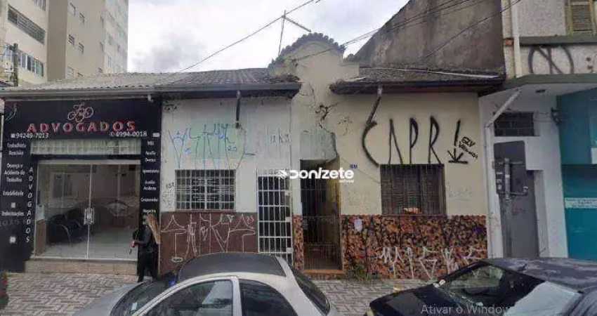 Terreno à venda, 225 m² por r$ 1.700.000,00 - centro - santo andré/sp