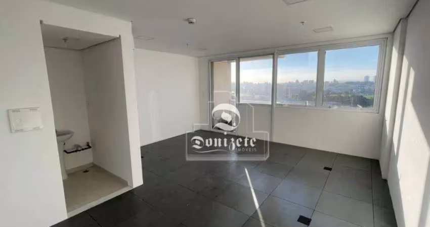 Sala para alugar, 33 m² por r$ 1.938,17/mês - vila homero thon - santo andré/sp